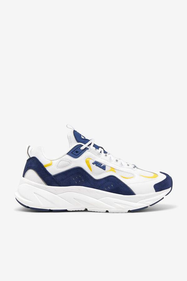 Fila Trigate Men's Sneakers - Deep Blue/White/Lemon,NZ 601-6514